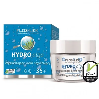 Floslek Hydro Alga, Wygładzający krem nawilżający na dzień i na noc 35+