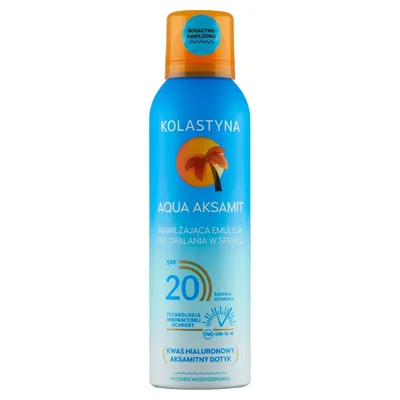 Kolastyna Aqua Aksamit, Nawilżająca emulsja do opalania w sprayu SPF 20