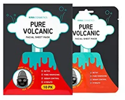Kina Cosmetics Pure Volcanic Facial Sheet Mask (Maska w płachcie z popiołem wulkanicznym z wyspy Jeju)