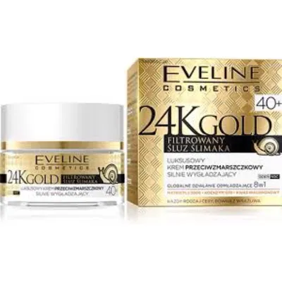 Eveline Cosmetics 24K Gold + Filtrowany Śluz Ślimaka, Krem przeciwzmarszczkowy silnie wygładzający 40+