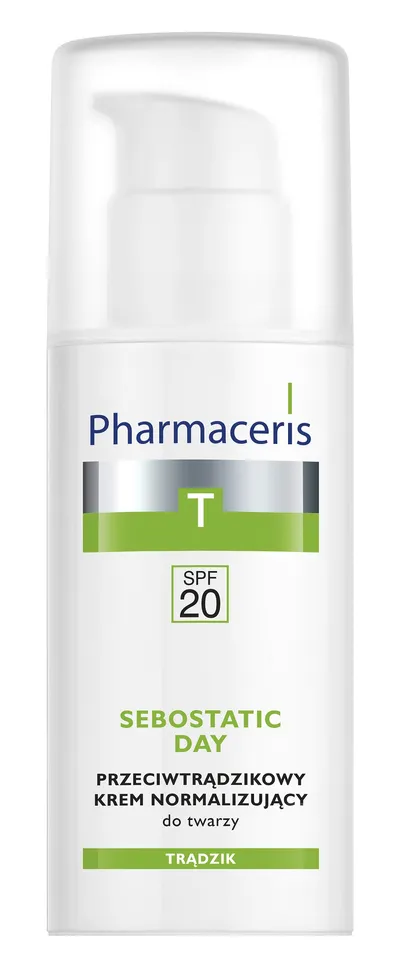 Pharmaceris T, Sebostatic Day, Przeciwtrądzikowy krem normalizujący na dzień SPF20 (nowa wersja)