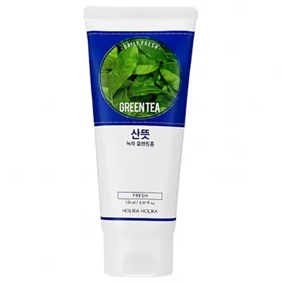 Holika Holika Daily Fresh, Green Tea, Cleansing Foam (Pianka do mycia twarzy z ekstraktem z zielonej herbaty)