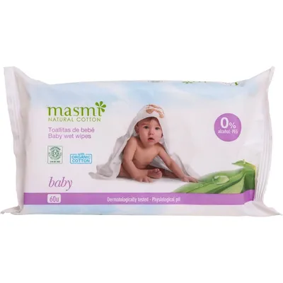 Masmi Natural Cotton, Baby Wet Wipes (Chusteczki nawilżane dla dzieci)