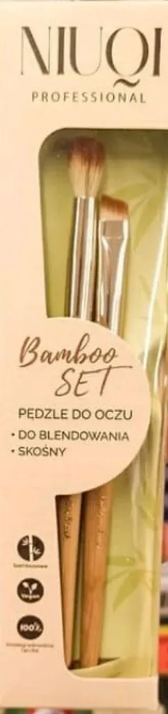 Niuqi Bamboo Set, Bambusowe pędzle do oczu: do blendowania i skośny