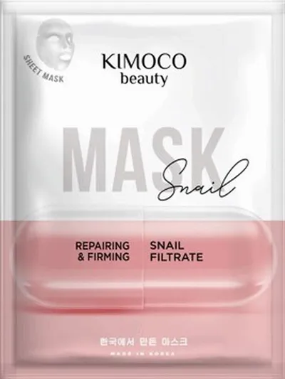 Kimoco Beauty Snail Mask (Regenerująco-ujędrniająca maska w płachcie z filtratem ze śluzu ślimaka)
