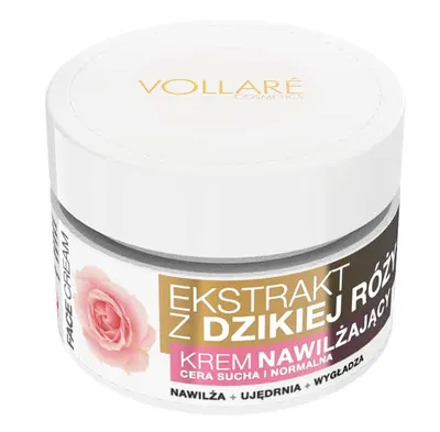 Vollare Cosmetics Face Cream, Krem do twarzy nawilżający z dziką różą