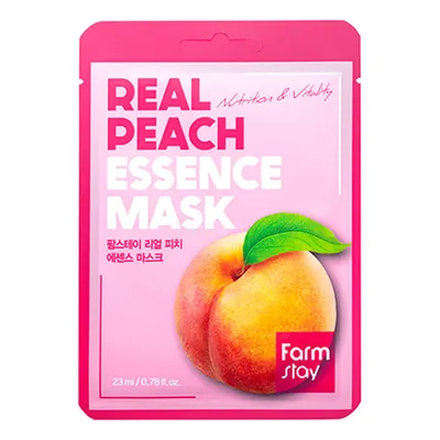 FarmStay Essence Mask Real Peach (Odżywcza maseczka w płachcie z ekstraktem brzoskwini)