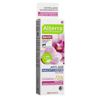 Alterra Anti Age, Orchidee, Nachtcreme (Krem na noc do skóry dojrzałej i wymagającej z orchideą)