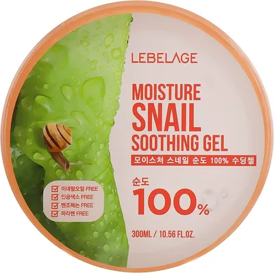Lebelage Moisture Snail 100% Soothing Gel (Kojący żel z mucyną ślimaka)