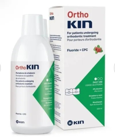 Laboratories Kin OrthoKIN Strawberry Mint (Płyn ortodontyczny do płukania jamy ustnej)