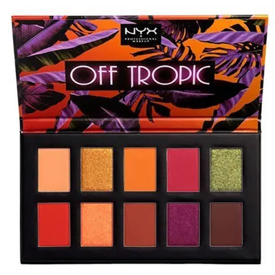 NYX Professional Makeup Off Tropic, Shifting Sand Shadow Palette (Paleta 10 cieni do powiek)
