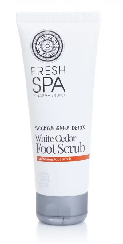 Natura Siberica Fresh Spa, Russkaja Bania Detox, White Cedar Foot Scrub (Peeling do stóp Biały Cedr)