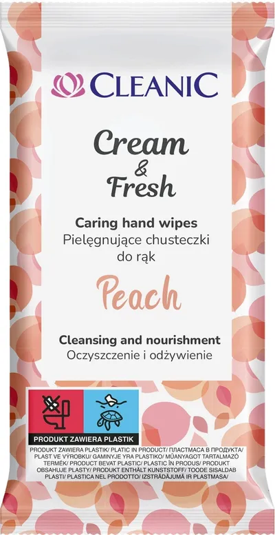 Cleanic Cream & Fresh, Caring Hand Wipes (Pielęgnujące chusteczki do rąk (różne rodzaje))