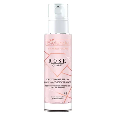 Bielenda Crystal Glow Rose Quartz, Kryształowe serum nawilżająco-rozświetlające