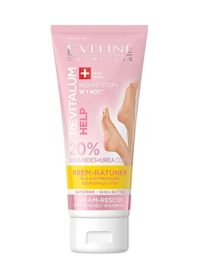 Eveline Cosmetics Revitalum, Cream - Rescue 20% Ceramides + Urea (Krem-ratunek dla ekstremalnie szorstkich stóp)