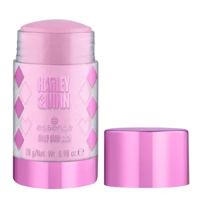 Essence Harley Quinn, Dewy Glow Stick (Rozświetlacz do ciała  w sztyfcie)