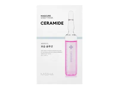Missha Ceramide, Mascure Sheet Mask (Ceramidy, Odświeżająca maska w płachcie)