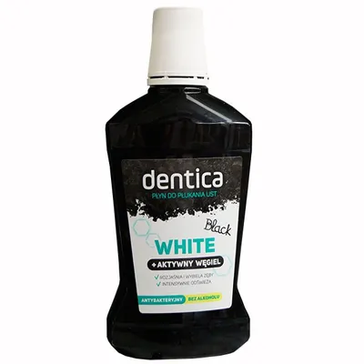 Dentica by Tołpa Black White, Płyn do higieny jamy ustnej `Aktywny węgiel`