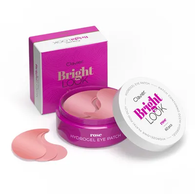Clavier Bright Look, Rose, Hydrogel Eye Patch (Hydrożelowe płatki pod oczy z różą)