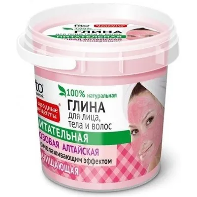 Fitokosmetik Różowa glinka ałtajska do twarzy, ciała i włosów