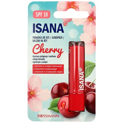 Isana Cherry Lippenpflege (Pomadka do ust `Błyszcząca pielęgnacja i nawilżenie`)