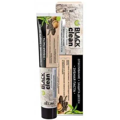 B & V Belita & Vitex Black Clean, Pasta do zębów z korą dębu