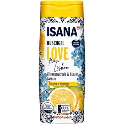 Isana Love From Lisbon Duschgel (Żel pod prysznic `Skórka cytrynowa i niebieski jaśmin`)