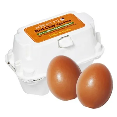 Holika Holika Red Clay Egg Soap (Mydło do twarzy z czerwoną glinką)