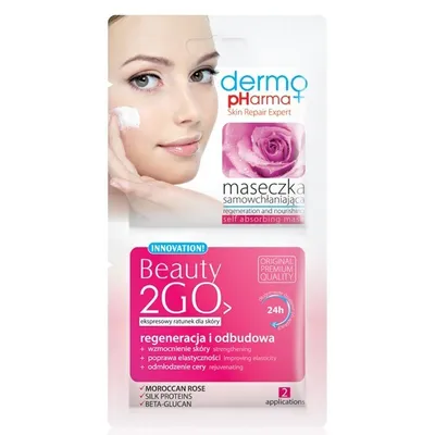 Dermo Pharma Beauty 2GO, Maseczka samowchłaniająca `Regeneracja i odbudowa`
