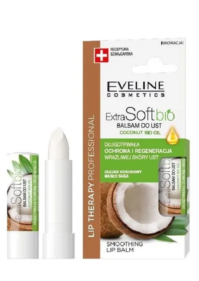 Eveline Cosmetics Lip Therapy Professional, Extra Soft BIO, Balsam do ust `Kokos`