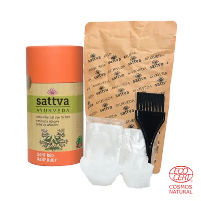 Sattva Ayurveda Natural Herbal Dye for Hair Light Red (Naturalna ziołowa farba do włosów jasny rudy)