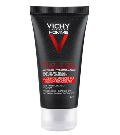 Vichy Homme, Stucture Force, Soin Global Hydratant Anti-age (Przeciwzmarszczkowy krem do twarzy dla mężczyzn)