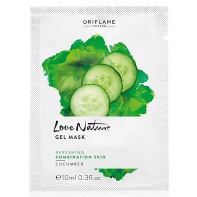Oriflame Love Nature, Gel Mask Cucumber (Odświeżająca maseczka z ogórkiem)