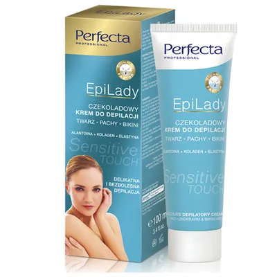 Perfecta Epilady, Czekoladowy krem do depilacji twarzy i miejsc wrażliwych `Sensitive`