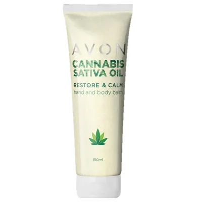 Avon Cannabis Sativa Oil, Restore & calm Hand & Body Balm (Kojący balsam do rąk i ciała z olejem konopnym)