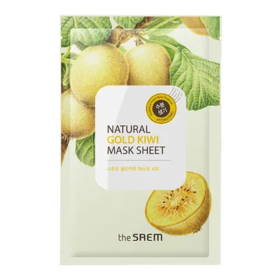 The Saem Natural Gold Kiwi, Mask Sheet (Maseczka w płachcie z kiwi)