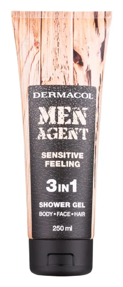 Dermacol Men, Agent Sensitive Feeling Shower Gel Face & Hair (Żel pod prysznic 3 w 1)