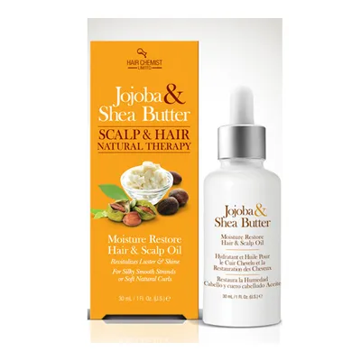 Hair Chemist Jojoba & Shea Butter, Hair & Scalp Natural Therapy, Moisture Restore Hair & Scalp Oil (Olejek nawilżający do włosów i skóry głowy)