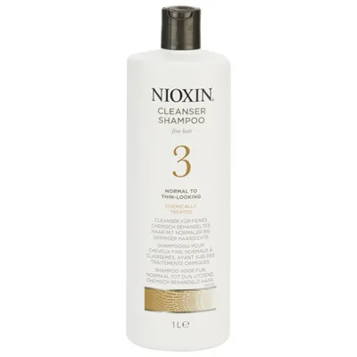 Nioxin System 3, Cleanser for Fine Hair (Szampon oczyszczający  do włosów lekko przerzedzonych, farbowanych, cienkich, delikatnych, normalnych)