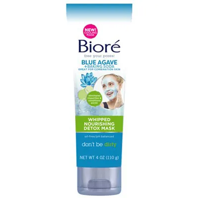 Biore Free Your Pores!, Whipped Nourishing Detox Mask (Maska detoksykujaca z proszkiem do pieczenia i ekstraktem z niebieskiej agawy)
