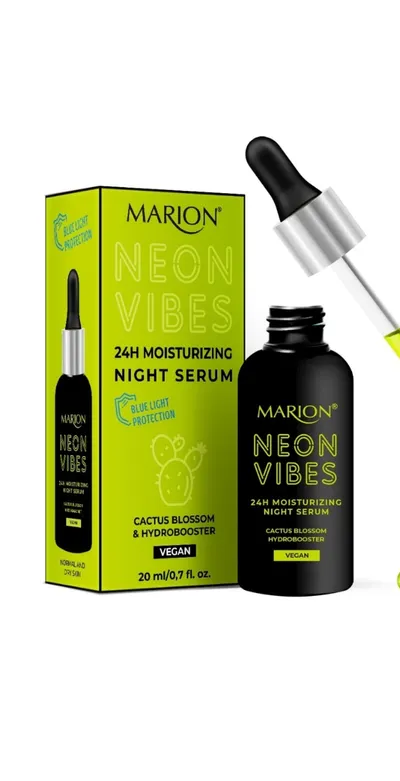 Marion Neon Vibes, 24h Moisturizing Night Serum (Serum na noc z kaktusem)