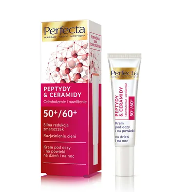 Perfecta Peptydy & Ceramidy, Krem pod oczy i na powieki na dzień i na noc 50+/60+