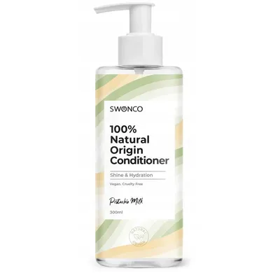 Swonco 100% Natural Origin Conditioner Shine & Hydration Pistachio Milk (Naturalna odżywka emolientowa `Pistacja`)