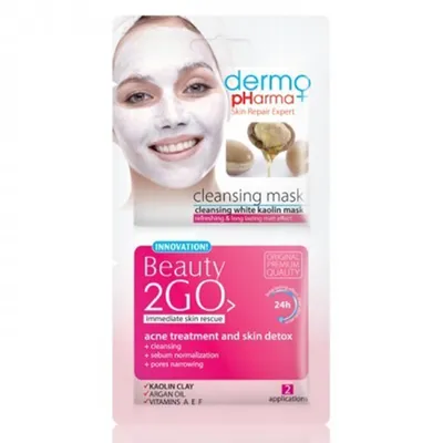 Dermo Pharma Skin Repair Expert, Beauty 2 Go, Cleansing Mask Kaolin Clay (Maska oczyszczająca do twarzy)