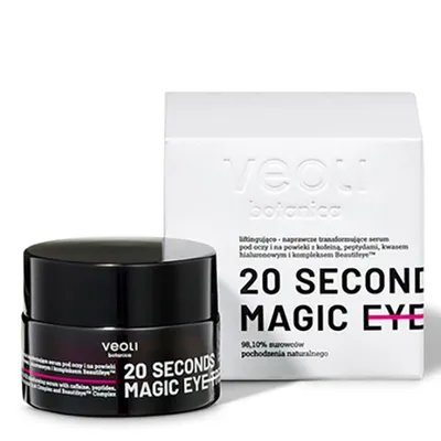 Veoli Botanica 20 Seconds Magic Eye Treatment (Liftingująco-naprawcze, transformujące serum pod oczy i na powieki z kofeiną, peptydami, kwasem hialuronowym i kompleksem Beautifeye)