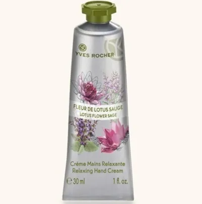 Yves Rocher Les Plaisirs Nature, Creme Mains Fleur De Lotus Sauge (Relaksujący krem do rąk `Kwiat lotosu & szałwia`)