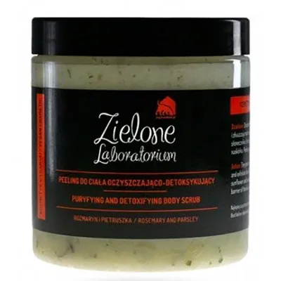 Zielone Laboratorium Peeling do ciała oczyszczająco - detoksykujący z rozmarynem i pietruszką