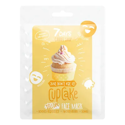 Vilenta 7 Days Candy Shop, Żółta maska w płachcie do twarzy `Banan i wanilia`