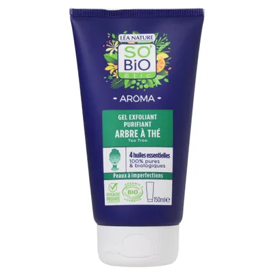 SO'BiO Etic Aroma, Gel Exfoliant Purifiant Arbre a The (Oczyszczający peeling żelowy z drzewa herbacianego)