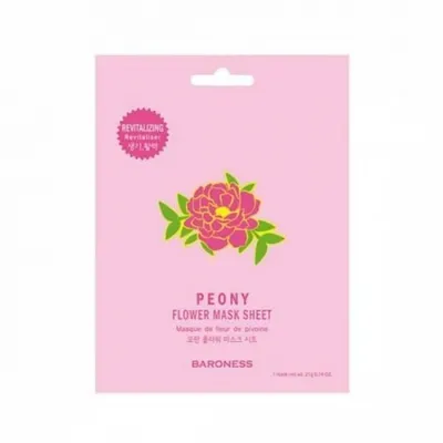 Baroness Peony, Flower Revitalizing  Sheet Mask (Maska w płachcie z ekstraktem z kwiatów peoni)